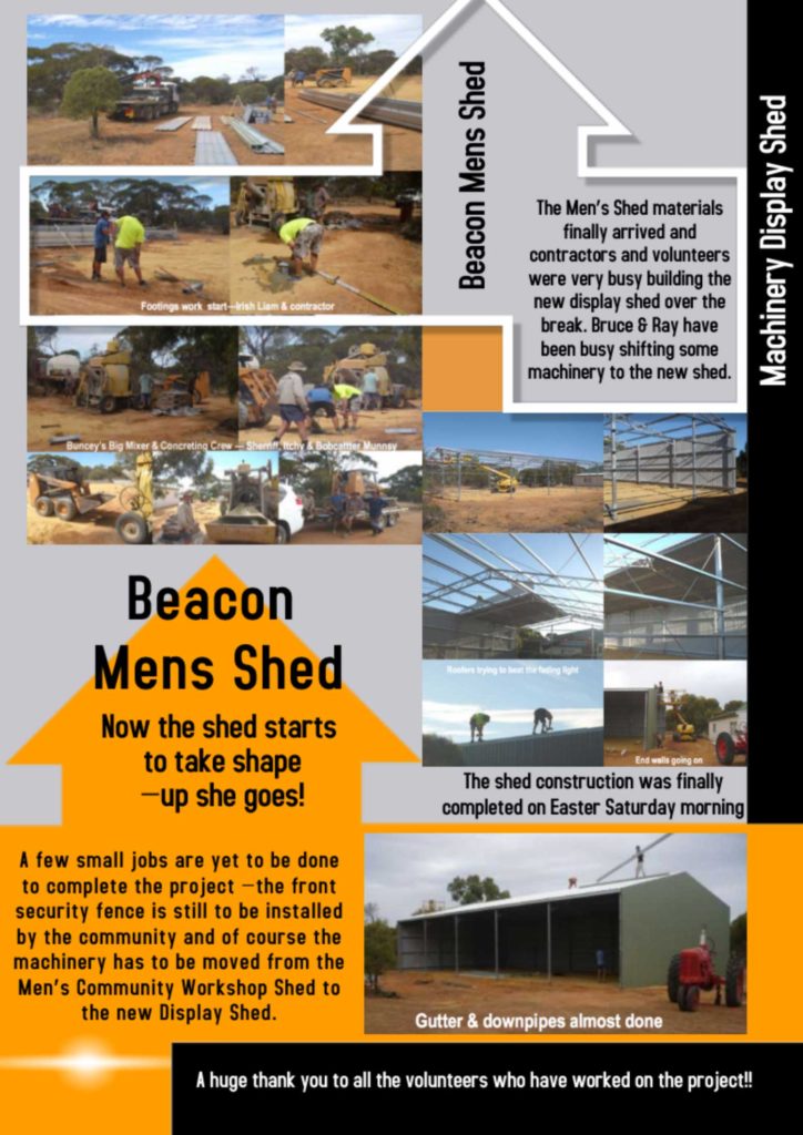 commemorative brochure for the Beacon Mens Shed