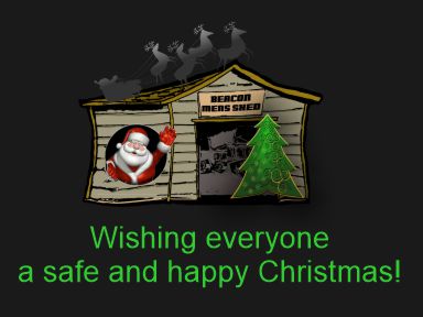 blog-post-christmas message - santa coming out of the shed