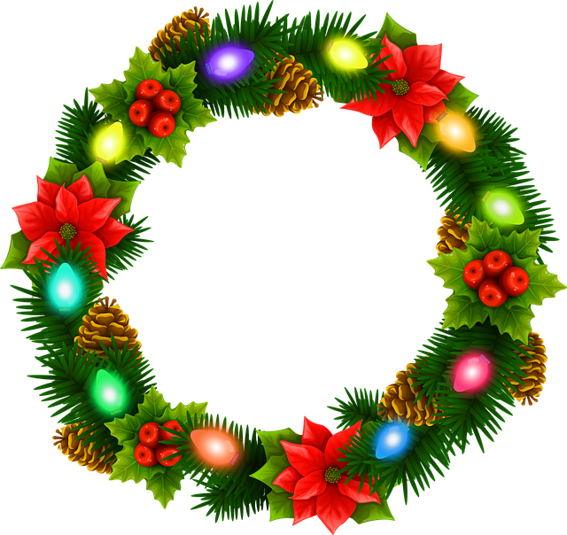 happy christmas wreath